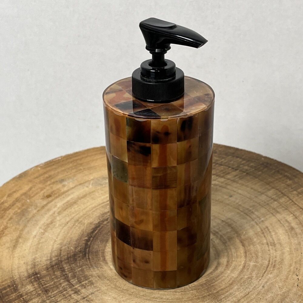 Labrazel Tortoise Shell Style Tile Luxury Soap Dispenser Bathroom Accessory